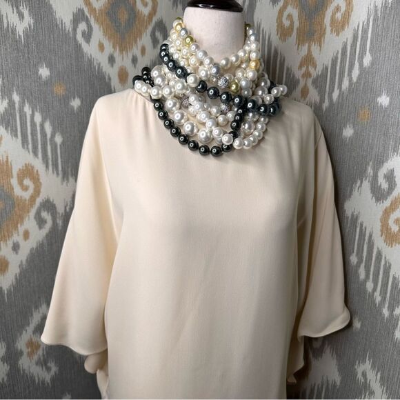 Ralph Lauren Collection Resort 2014 Ivory Silk Batwing Shift Dress - Picture 15 of 17